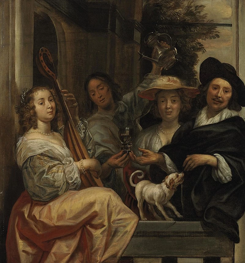 Ritratto di gruppo, allegoria dei cinque sensi